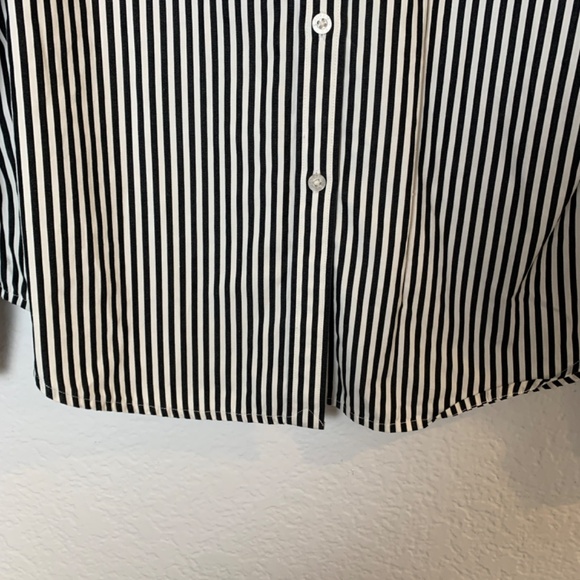 LRL Ralph Lauren Womens Striped Logo Button Up Shirt PETITE Medium PM Vintage 90 - Picture 8 of 15